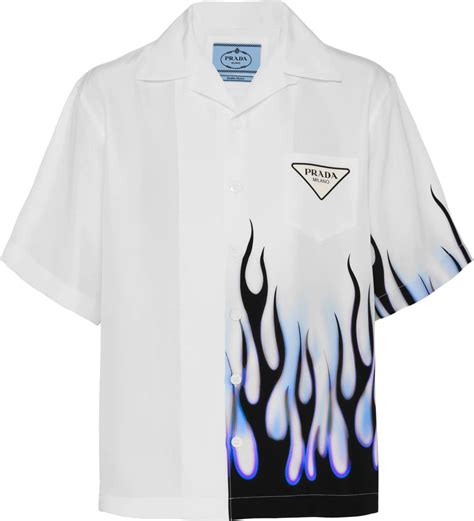 prada flame shirt mens|Prada dress shirt long sleeve.